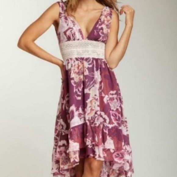 Free People Vintage Floral High Low Midi Dress - Picture 1 of 7